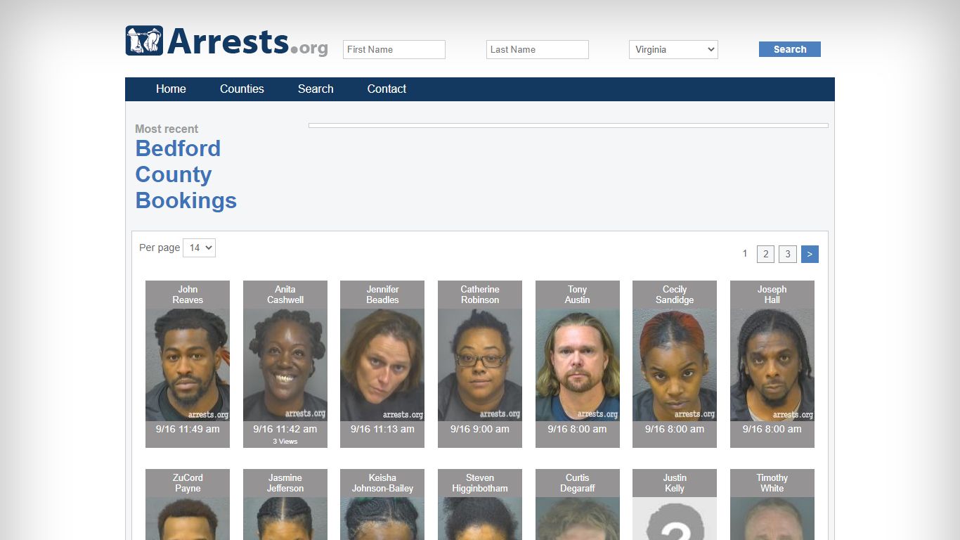 Bedford County Arrests and Inmate Search